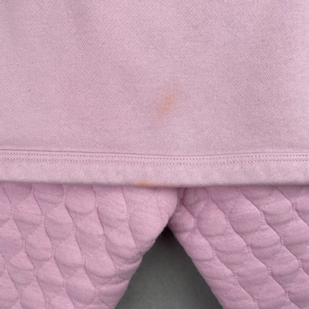 Nike Readyset Baby Girl Pink Quilted Snap Up Hoodie Jogger Set Cozy Sporty 12M